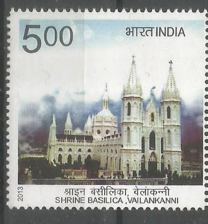 Christian wedding — Shrine Basilica stamp