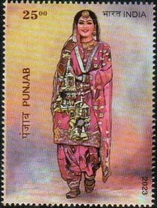 North Indian wedding — Punjab bride stamp
