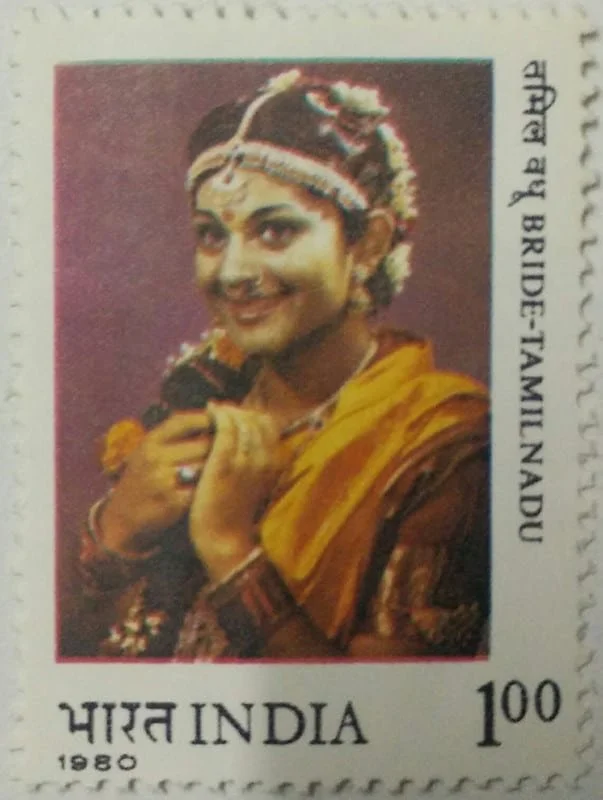 South Indian wedding — Tamil Nadu bride stamp