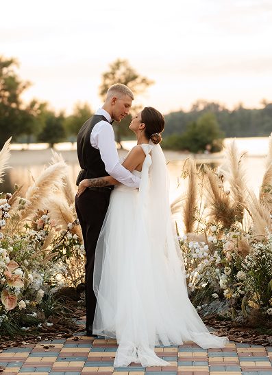 Destination wedding moment