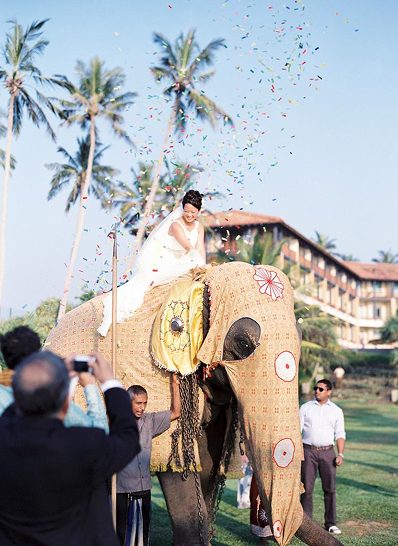 Destination wedding moment
