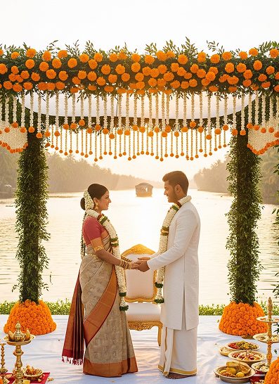 Destination wedding moment