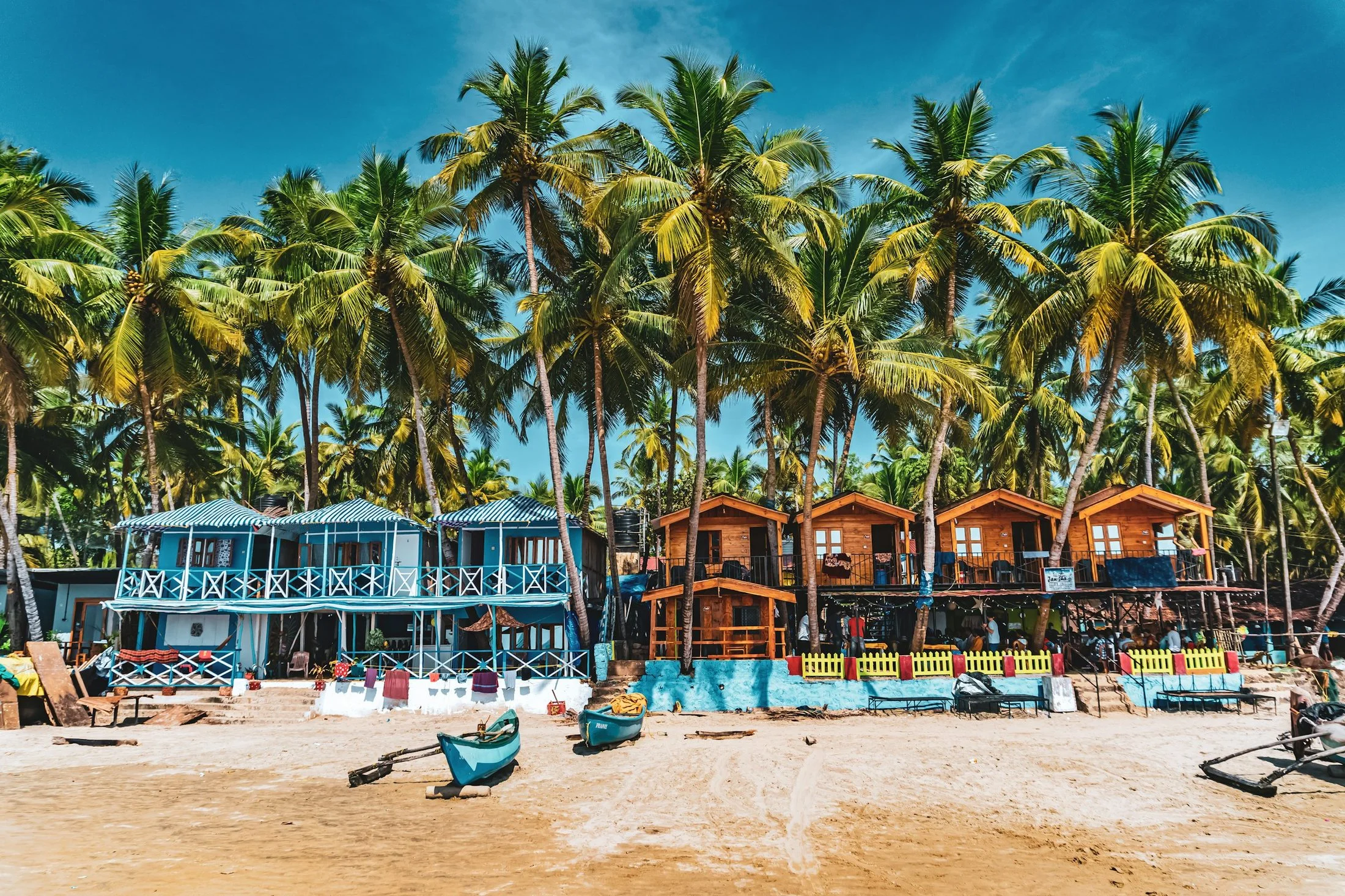 Sunset beach wedding setup in Goa